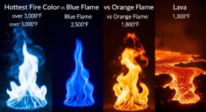 Hottest Fire Color vs Blue Flame vs Orange Flame vs Lava